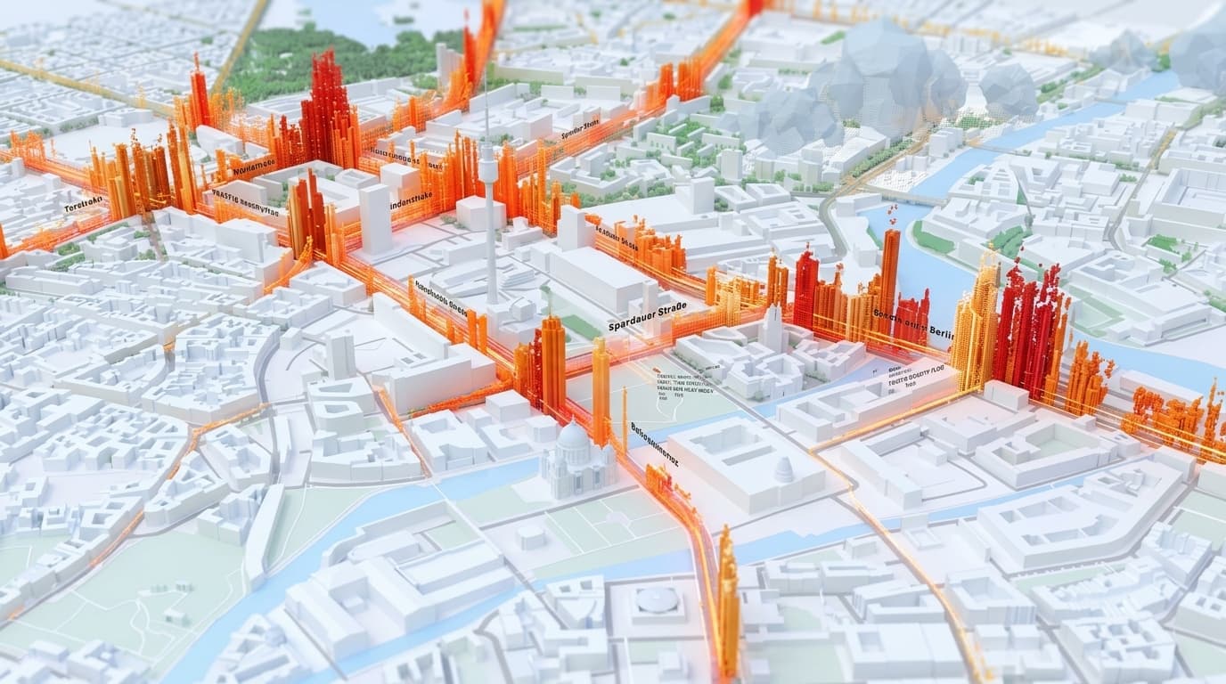 GIS & AI Enterprise Infrastructure - 3D Smart City Digital Twin and Neural LiDAR Heatmap Flow